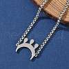 Moon 304 Stainless Steel Link Bracelets BJEW-M097-02P-2