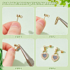 BENECREAT 24Pcs 2 Colors Brass Stud Earring KK-BC0013-93-4