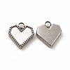304 Stainless Steel Heart Charms STAS-A076-07P-2