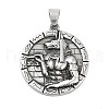 304 Stainless Steel Pendants STAS-S143-09-1