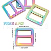 Rainbow Color Alloy Slider Buckles FIND-WH0112-76-2