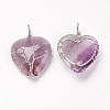 Natural Amethyst Pendants G-G713-F08-3