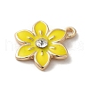 Flower Alloy Enamel Pendants ENAM-A007-06KCG-04-2