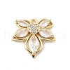 Brass Micro Pave Cubic Zirconia Pendants KK-K371-37G-1