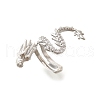 Brass Clear Cubic Zirconia Cuff Earrings EJEW-Q025-01B-P-2