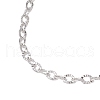 304 Stainless Steel Textured Cable Chain Bracelet Making AJEW-JB01342-02-3