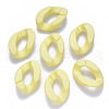 Opaque Spray Painted Acrylic Linking Rings OACR-S036-001B-I04-3