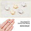 BENECREAT 40Pcs 2 Colors Brass Beads for Jewelry Craft Making KK-BC0004-51-3
