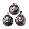 Natural Amethyst Pendants KK-F751-M-A03-1