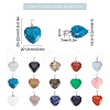 SUNNYCLUE 30Pcs 15 Colors Gemstone Pendants G-SC0001-39-2
