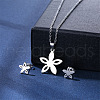 304 Stainless Steel Pendant Necklace & Stud Earring FS-WGC30A7-14-1
