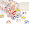 Craftdady 60Pcs 6 Colors Transparent Enamel Acrylic Beads TACR-CD0001-08-13