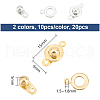 Unicraftale 20Pcs 2 Colors 201 Stainless Steel Snap Clasps STAS-UN0052-99-3