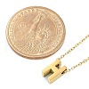 Ion Plating(IP) 304 Stainless Steel Pendant Necklaces NJEW-R050-01G-08-5
