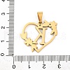 Ion Plating(IP) 201 Stainless Steel Pendants STAS-N103-183G-K-3