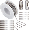 SUNNYCLUE 10M 304 Stainless Steel Ball Chains CHS-SC0001-04A-1