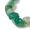 Natural Agate Nuggets Beaded Stretch Bracelets for Men Women BJEW-JB11957-02-3