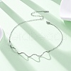 304 Stainless Steel Wave Shape Link Chain Necklaces for Women NJEW-S439-08P-1