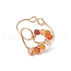 Natural Carnelian Cuff Rings RJEW-TA00206-03-2
