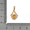 Brass Micro Pave Cubic Zirconia Pendants KK-E795-22KCG-01-3
