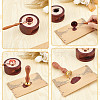 Brass Wax Seal Stamp with Rosewood Handle AJEW-WH0412-0024-3