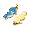 304 Stainless Steel Enamel Pendants STAS-E550-56G-2