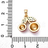 Brass Micro Pave Cubic Zirconia Pendants KK-V009-15G-02-3