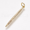 Brass Micro Pave Cubic Zirconia Pendants ZIRC-K074-15-01G-2