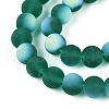 Frosted Transparent Glass Beads Strands GLAA-T032-T8mm-MBB21-3