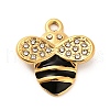 304 Stainless Steel Crystal Rhinestone Pendants STAS-P385-08G-A-1