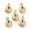 Brass Enamel Pendants KK-P204-15G-2