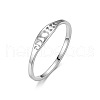 Hollow Moon Phase 304 Stainless Steel Finger Rings FS-WG454BE-02-2