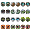 CHGCRAFT 12 Sets 12 Style Luminous Self Adhesive Glass Eyes Cabochons GLAA-CA0001-58-1
