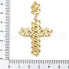 Brass Micro Pave Clear Cubic Zirconia Pendants KK-S526-68G-3