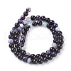 Natural Striped Agate/Banded Agate Beads Strands G-G582-6mm-43-2