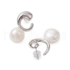 Mother's Day Jewellery Natural Pearl Ear Studs EJEW-P286-53P-2
