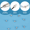 BENECREAT 925 Sterling Silver Bead Tips with Suede Fabric Square Silver Polishing Cloth FIND-BC0013-10C-4