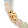 4mm Round Natural Morganite Beaded Bracelets BJEW-P318-03G-06-2