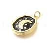 Rack Plating Brass Enamel Pendants KK-L225-029G-05-2