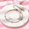 304 Stainless Steel Satellite Chains Bracelets for Women BJEW-D337-01D-G-1
