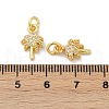 Brass Micro Pave Cubic Zirconia Pendants KK-U073-01G-3