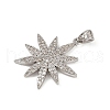 Brass Micro Pave Cubic Zirconia Pendants KK-M322-47A-P-2