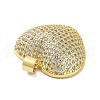 Rack Plating Brass Micro Pave Clear Cubic Zirconia Pendants KK-A208-06G-2