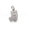 Brass Micro Pave Cubic Zirconia Charms KK-P295-50P-1
