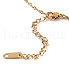 304 Stainless Steel Crystal Rhinestone Seahorse & Starfish Pendant Rope Chain Necklaces for Women STAS-Z101-08G-3