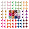 300Pcs 12 Colors Crackle Baking Painted Imitation Jade Glass Beads Set DGLA-TA0001-05-10