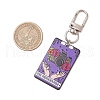 Acrylic Pendants with Alloy Swivel Clasps and 304 Stainless Steel Jump Rings Decorations HJEW-JM03039-3