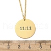 304 Stainless Steel Number 11:11 Pendant Necklaces NJEW-NH0002-01G-05-3