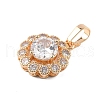 Brass Micro Pave Cubic Zirconia Pendants KK-E795-13KCG-2