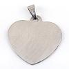 Non-Tarnish 201 Stainless Steel Stamping Blank Tag Pendants STAS-R064-82-2